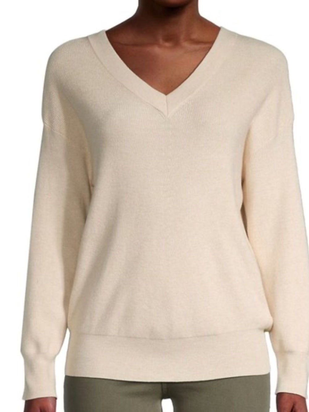 Philosphy Ribbed V-Neck Sweater